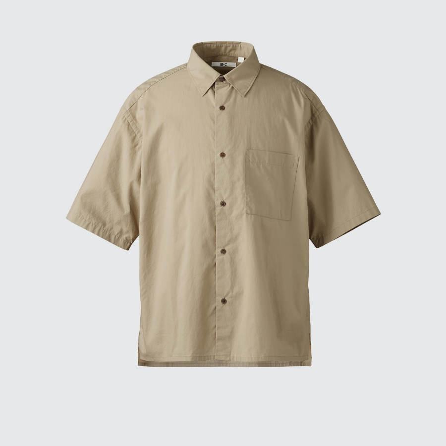 UNIQLO Broadcloth Oversized Shirt (Short Sleeve)