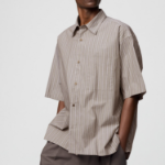 UNIQLO Broadcloth Oversized Shirt (Short Sleeve) Stripe A