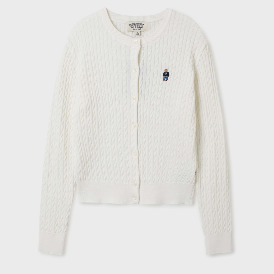 WHO.A.U — кардиган Steve High Gauge Cable Cardigan