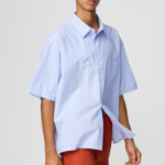 UNIQLO Broadcloth Oversized Shirt (Short Sleeve) Stripe B