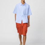 UNIQLO Broadcloth Oversized Shirt (Short Sleeve) Stripe B
