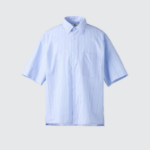 UNIQLO Broadcloth Oversized Shirt (Short Sleeve) Stripe B