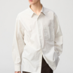 UNIQLO Broadcloth Oversized Shirt (Long Sleeve) Stripe