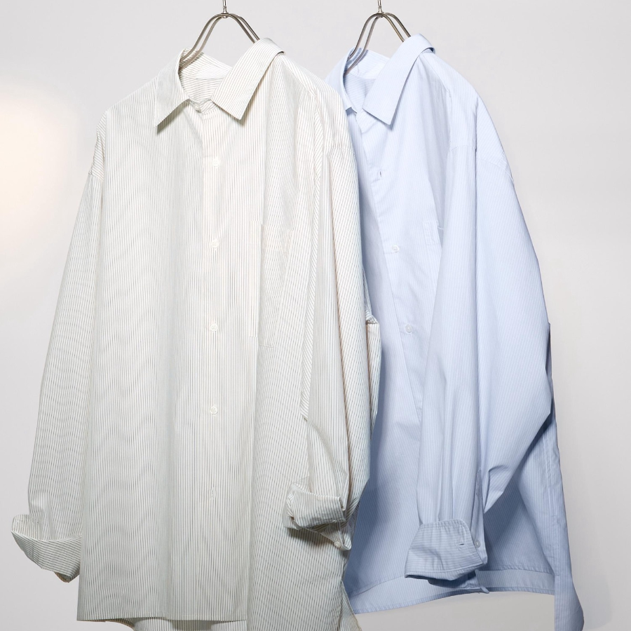 UNIQLO Broadcloth Oversized Shirt (Long Sleeve) Stripe