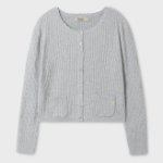 WHO.A.U— кардиган HighGauge Cotton Cable Scallop Cardigan