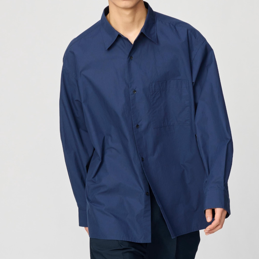 UNIQLO Broadcloth Oversized Shirt (Long Sleeve)