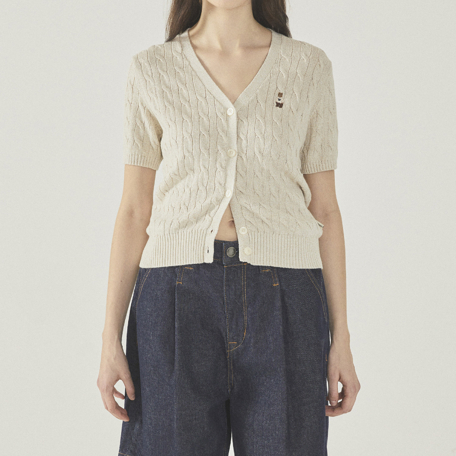 WHO.A.U — кардиган Steve V-Neck Melange Cardigan