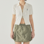 WHO.A.U — кардиган Steve Cable Short Sleeve Zip-up Cardigan