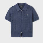WHO.A.U — кардиган Steve Cable Short Sleeve Zip-up Cardigan