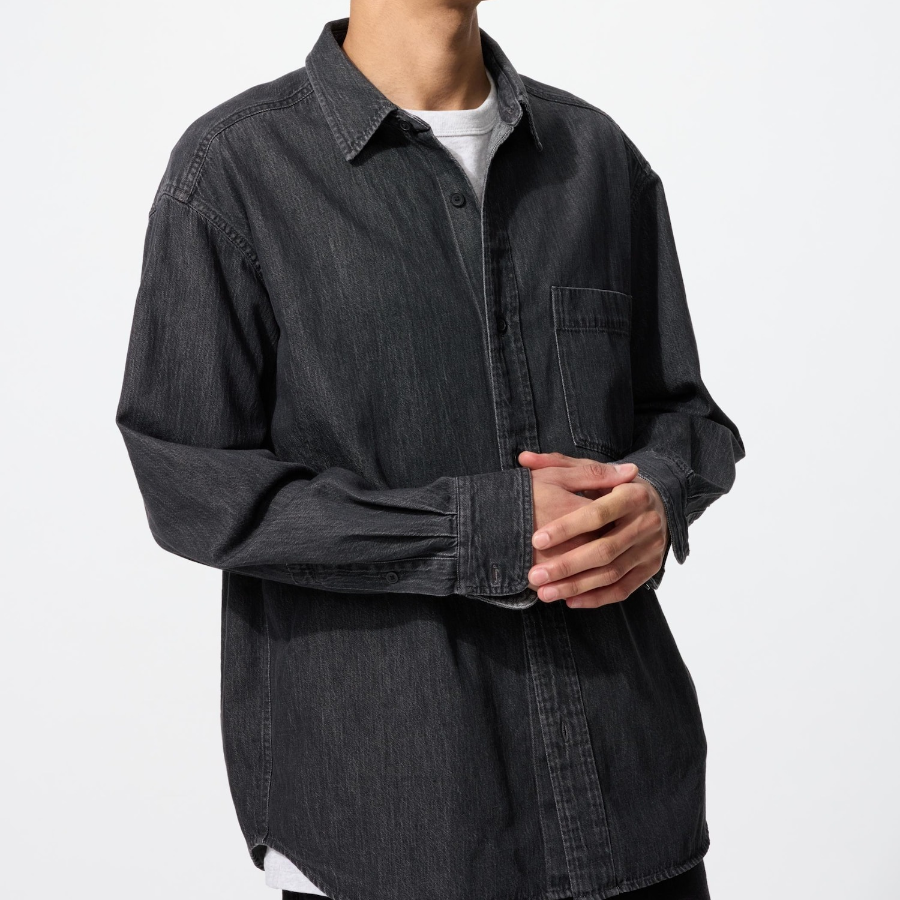 UNIQLO Denim Overshirt (Long Sleeve)