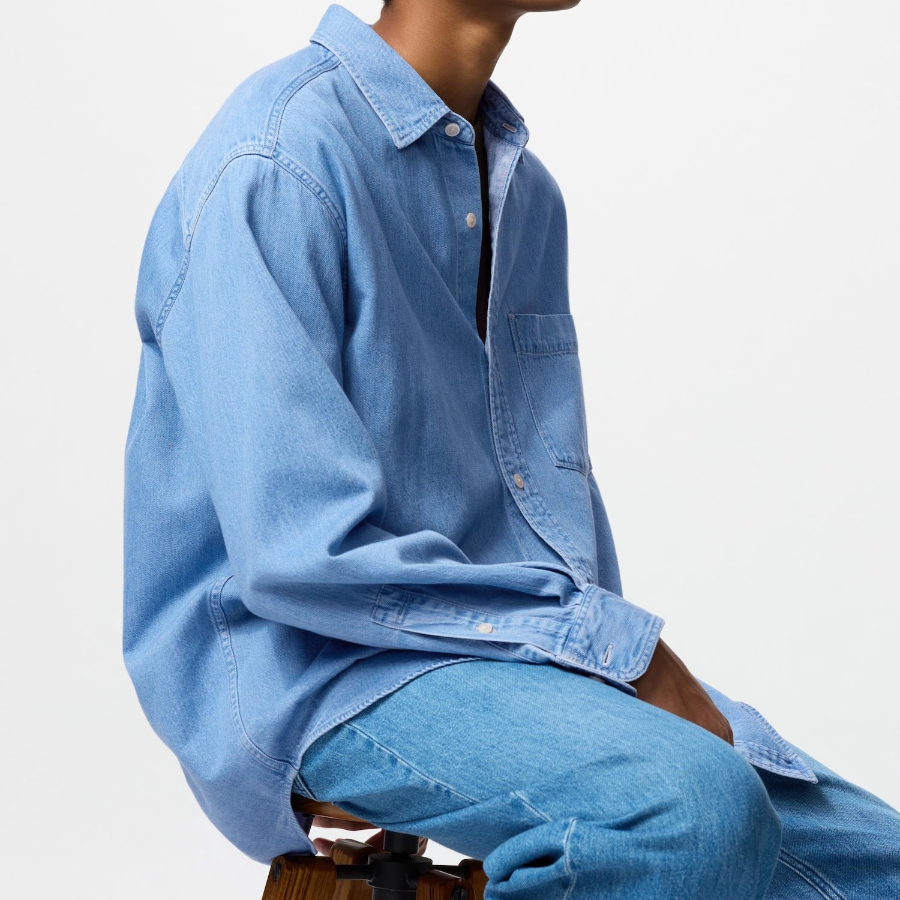 UNIQLO Denim Overshirt (Long Sleeve)