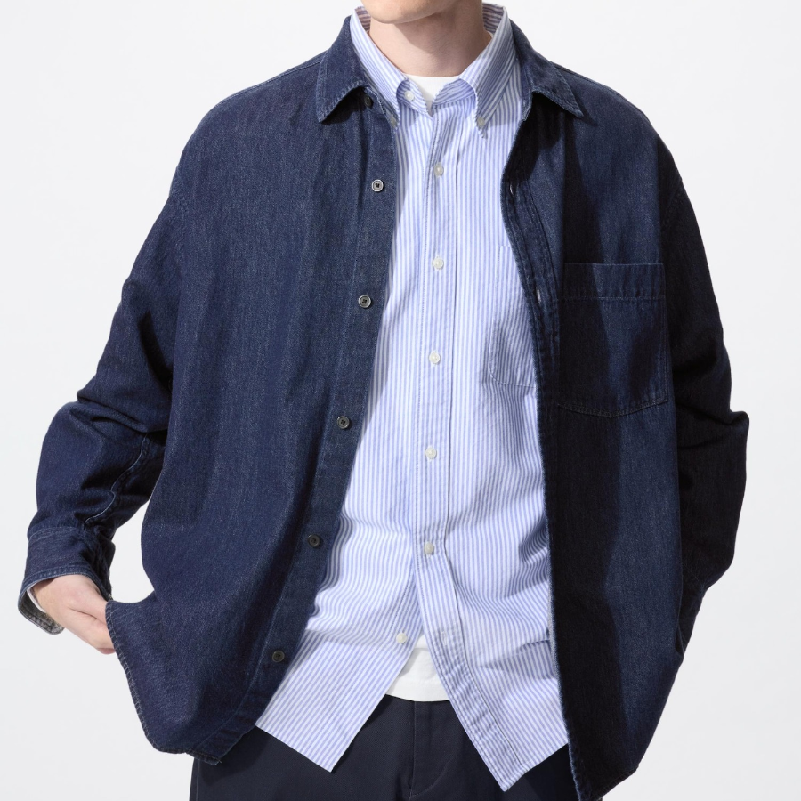 UNIQLO Denim Overshirt (Long Sleeve)