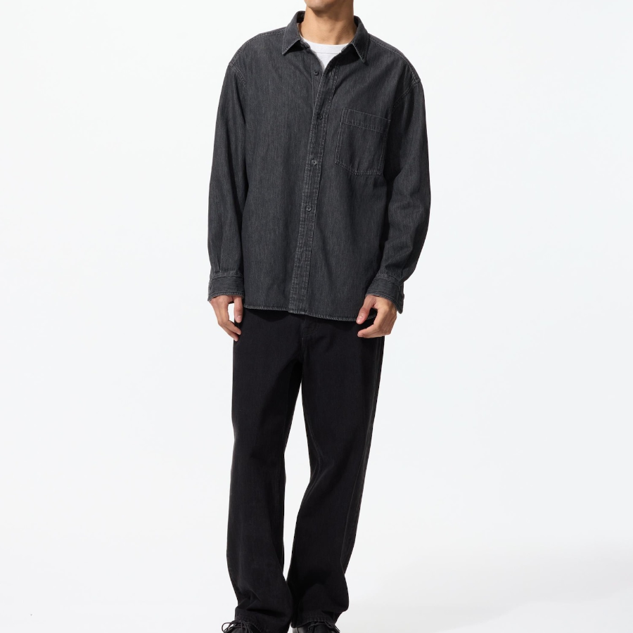 UNIQLO Denim Overshirt (Long Sleeve)