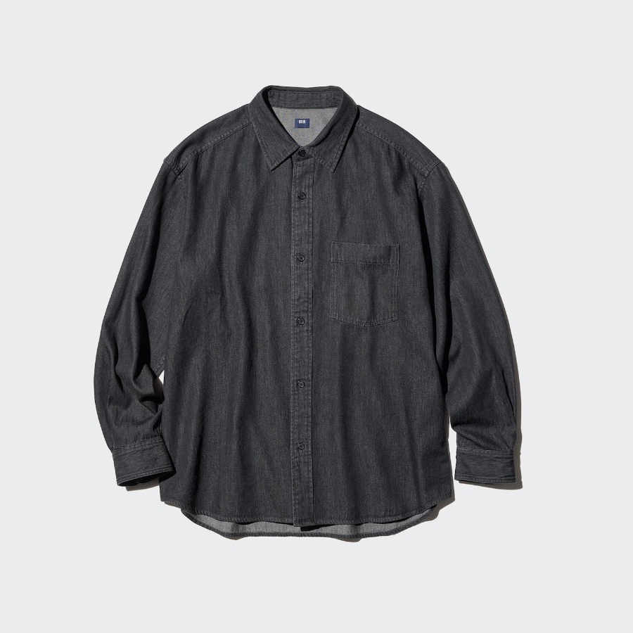 UNIQLO Denim Overshirt (Long Sleeve)