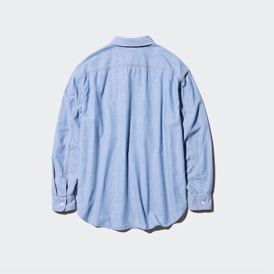 UNIQLO Chambray Overshirt (Long Sleeve)