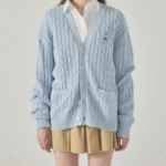 WHO.A.U — кардиган Steve V-neck Cable Cardigan (U)