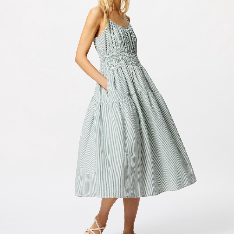 Uniqlo – платье Linen Blend Camisole Dress (Stripe)