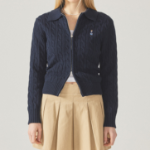 WHO.A.U — кардиган Steve Crop Cable Zip-up Cardigan