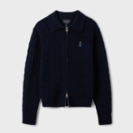 WHO.A.U — кардиган Steve Crop Cable Zip-up Cardigan