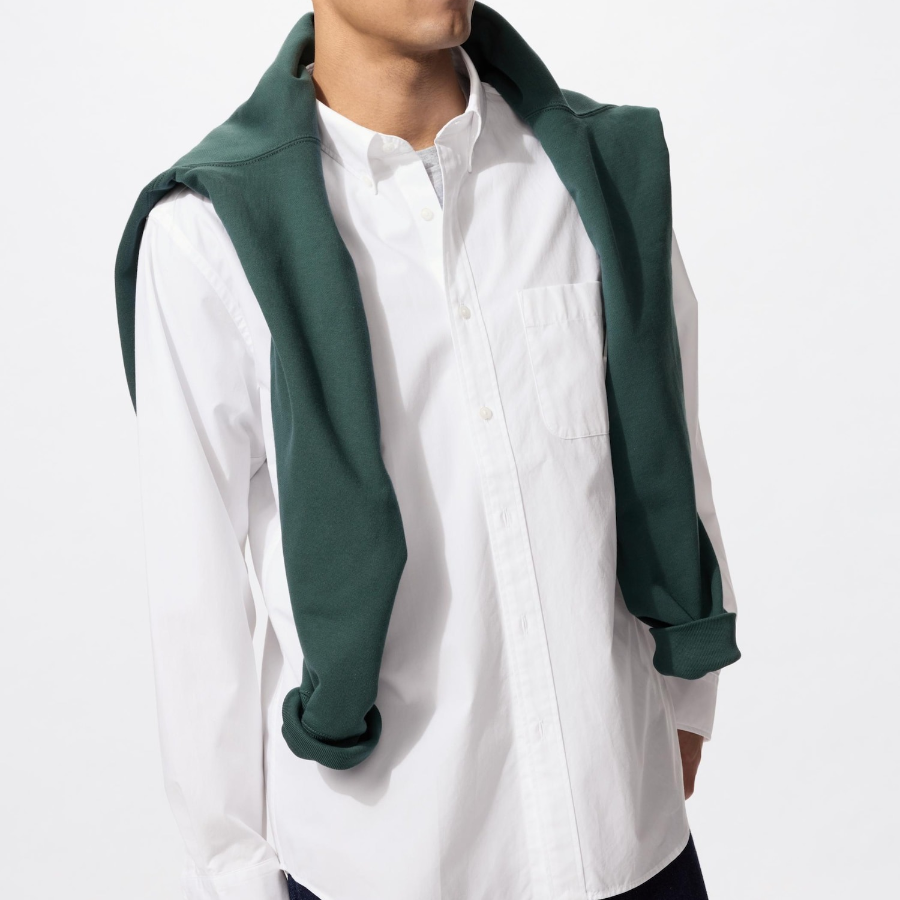UNIQLO Broadcloth Shirt (Long Sleeve · Button-Down Collar)