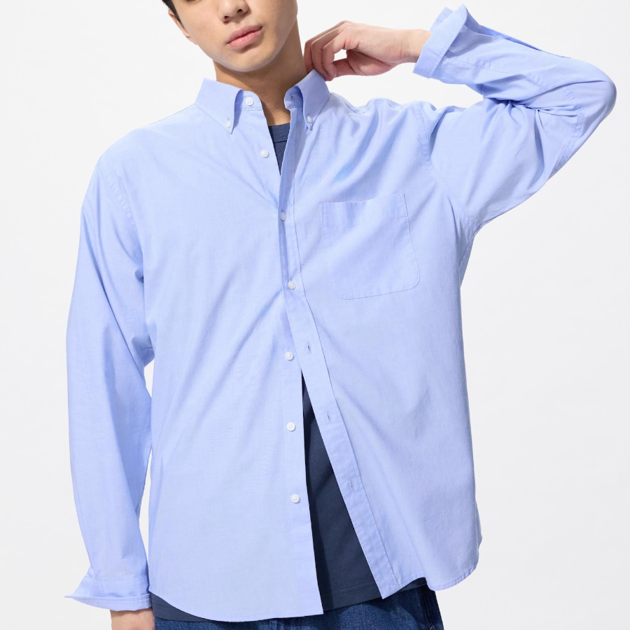 UNIQLO Broadcloth Shirt (Long Sleeve · Button-Down Collar)