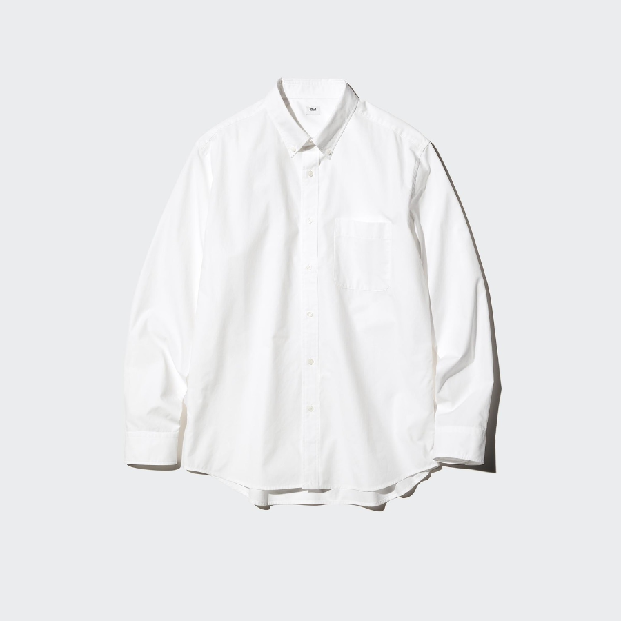 UNIQLO Broadcloth Shirt (Long Sleeve · Button-Down Collar)