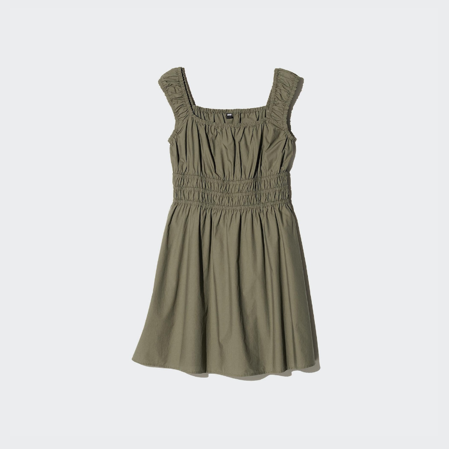 Uniqlo – платье Cotton Gathered Mini Dress (Sleeveless)