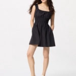 Uniqlo – платье Cotton Gathered Mini Dress (Sleeveless)