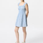 Uniqlo – платье Cotton Gathered Mini Dress (Sleeveless, Print)