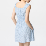 Uniqlo – платье Cotton Gathered Mini Dress (Sleeveless, Print)