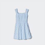 Uniqlo – платье Cotton Gathered Mini Dress (Sleeveless, Print)