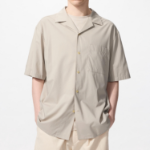 UNIQLO Modal Cotton Open Collar Shirt (Short Sleeve)
