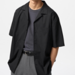 UNIQLO Modal Cotton Open Collar Shirt (Short Sleeve)