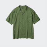 UNIQLO Modal Cotton Open Collar Shirt (Short Sleeve)