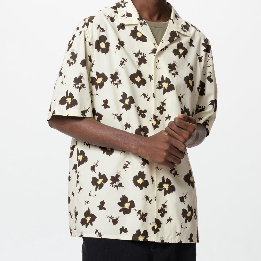 UNIQLO Modal Cotton Open Collar Shirt (Short Sleeve) Print B