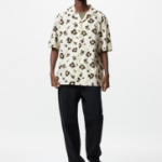 UNIQLO Modal Cotton Open Collar Shirt (Short Sleeve) Print B