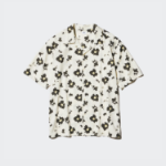 UNIQLO Modal Cotton Open Collar Shirt (Short Sleeve) Print B