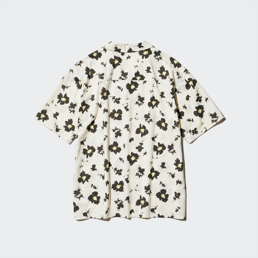 UNIQLO Modal Cotton Open Collar Shirt (Short Sleeve) Print B
