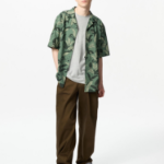 UNIQLO Modal Cotton Open Collar Shirt (Short Sleeve) Print C