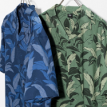 UNIQLO Modal Cotton Open Collar Shirt (Short Sleeve) Print C