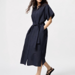 Uniqlo – платье Linen Blend Relax Dress (Short Sleeve) D