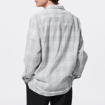 UNIQLO GU Texture Open Collar Check Shirt