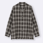 UNIQLO GU Texture Open Collar Check Shirt