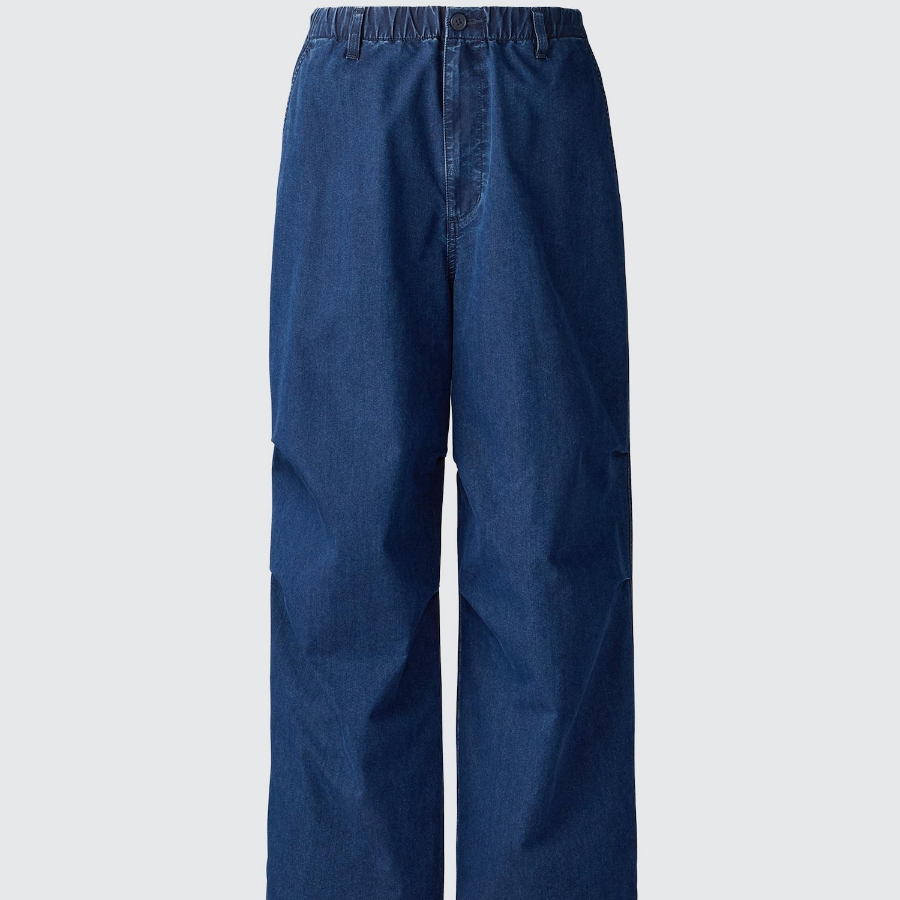 UNIQLO Wide Parachute Pants (Denim)