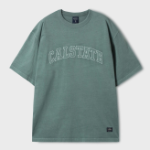 WHO.A.U Dyed Embroidery Letter T-shirt