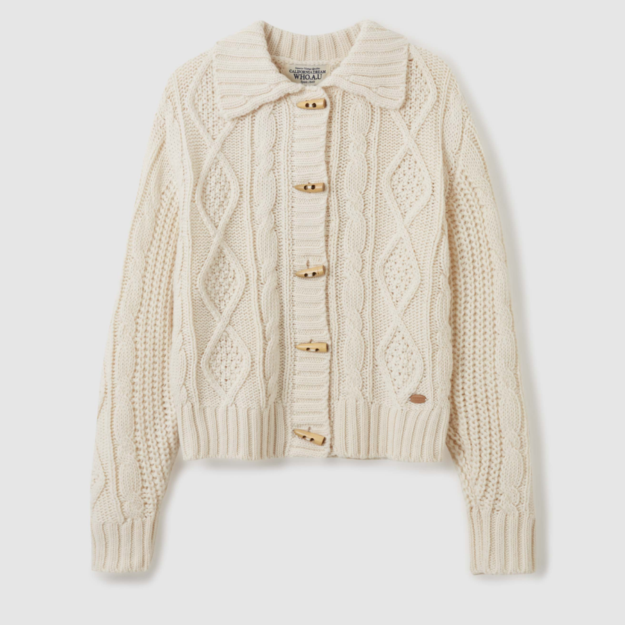 WHO.A.U — кардиган Aran Cable Toggle Button Cardigan