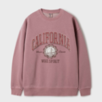 WHO.A.U Garment Dyed Graphic Sweatshirt