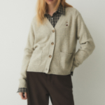 WHO.A.U — кардиган Bokashi Wool V-neck Loosefit Cardigan