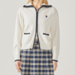WHO.A.U — кардиган Steve Big Collar Zip-up Cardigan