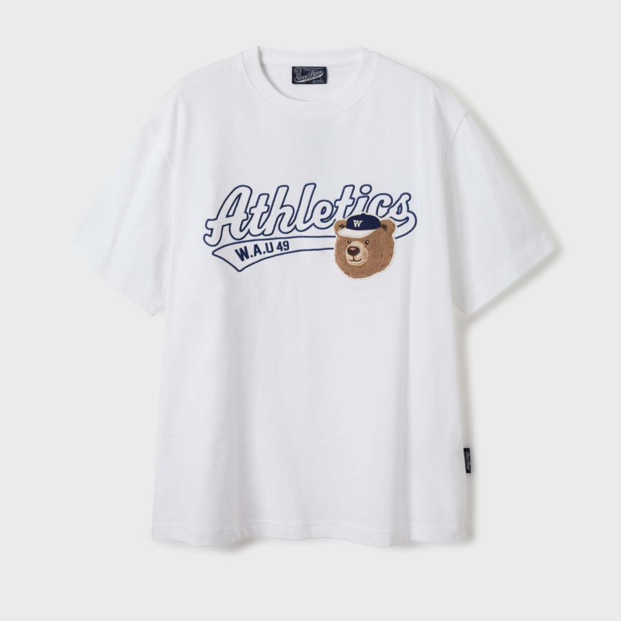 WHO.A.U Steve Campus Patch T-shirt